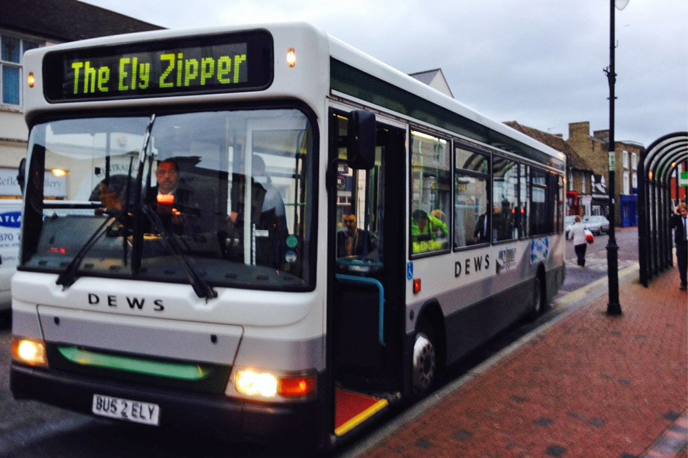 The Ely Zipper bus