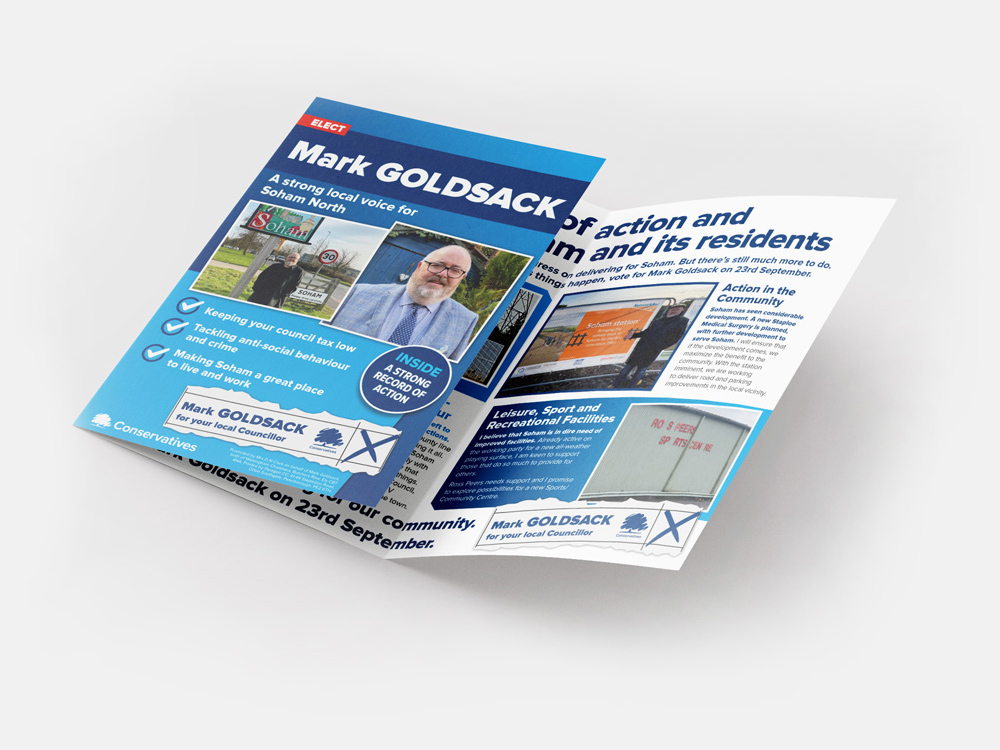 Mark Goldsack, Soham North Leaflet