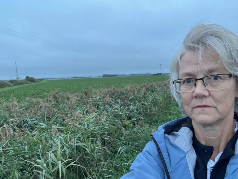 Cllr Anna Bailey visits the site of the proposed wind farm